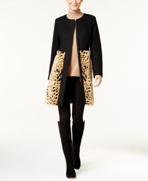 Inc International Concepts Faux-fur Walker Coat, Only At Macy's