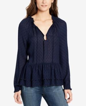 William Rast Aimee Peplum Peasant Top