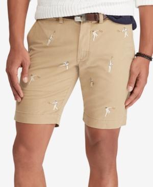 Polo Ralph Lauren Men's Stretch Slim Fit Embroidered Chino Shorts