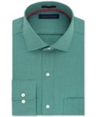 Tommy Hilfiger Men's Classic/regular Fit Non-iron Green Solid Dress Shirt