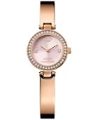 Juicy Couture Women's Luxe Couture Rose Gold-tone Bangle Bracelet Watch 25mm 1901226