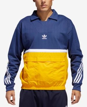 Adidas Men's Drill Pullover Hybrid Sweatshirt