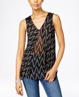 Lucky Brand Sleeveless Printed Blouse