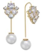 Kate Spade New York 14k Gold-plated Crystal & Imitation Pearl Hanger Earrings