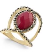 Inc International Concepts Gold-tone Stone Statement Ring, Only At Macy's