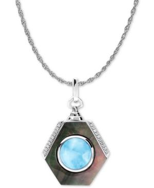 Marahlago Multi-stone Shadow 21 Pendant Necklace In Sterling Silver
