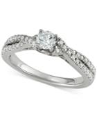 Diamond Twist Engagement Ring (5/8 Ct. T.w.) In 14k White Gold