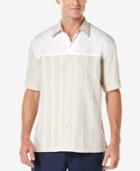 Cubavera Men's Colorblocked Pleated-panel Short-sleeve Shirt
