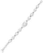 Lucky Brand Silver-tone & Imitation Pearl Link Bracelet