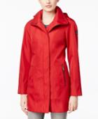 Calvin Klein Asymmetric-zip Hooded Water Resistant Walker Raincoat
