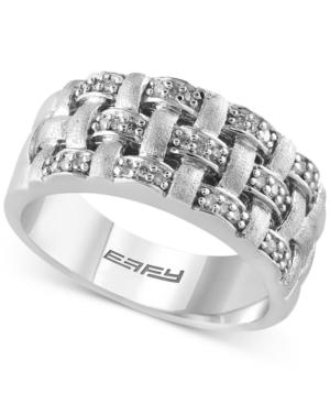Effy Diamond Weave Statement Ring (1/6 Ct. T.w.) In Sterling Silver
