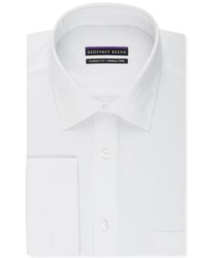 Geoffrey Beene Non-iron Big And Tall Textured Sateen Solid French Cuff Dress Shirt