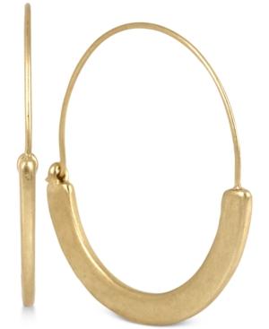 Kenneth Cole New York Gold-tone Sculptural Wire Hoop Earring