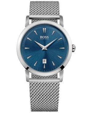 Hugo Boss Men's Slim Ultra Stainless Steel Mesh Bracelet Watch 40mm 1513273