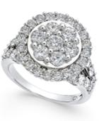 Diamond Round Cluster Halo Ring (2-1/2 Ct. T.w.) In 14k White Gold
