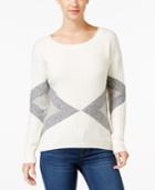 Calvin Klein Jeans Geometric-pattern Ribbed Sweater
