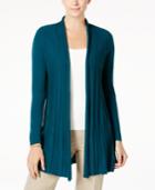 Charter Club Pleated Open-front Cardigan, Created For Macy's