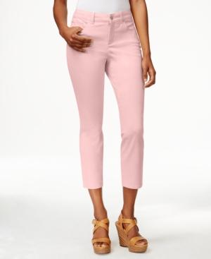 Charter Club Tummy-control Colored Denim Capri Pants, Only At Macy's