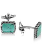 Effy Men's Manufactured Turquoise (12-1/2 X 9-1/2mm) Cuff Links In Sterling Silver