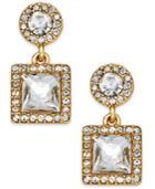 Charter Club Gold-tone Geometric Crystal Earrings, Only At Macy's