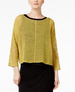 Eileen Fisher Organic Linen Boxy Sweater, Regular & Petite