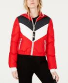 Starter Graphic Colorblocked Cropped Puffer Jacket