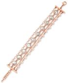 Charter Club Rose Gold-tone Imitation Pearl And Crystal Bracelet, Only At Macy's