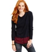 Tommy Hilfiger Layered-hem Popover Sweater