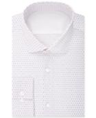 Calvin Klein Men's X Extra-slim Fit Pink Print Dress Shirt