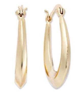 Giani Bernini 24k Gold Over Sterling Silver Earrings, Tapered Hoop Earrings