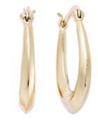 Giani Bernini 24k Gold Over Sterling Silver Earrings, Tapered Hoop Earrings