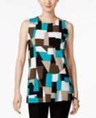 Kasper Geometric-print Shell