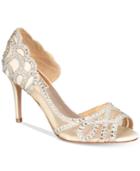 Badgley Mischka Marla Embellished Peep-toe Evening Pumps, Created For Macy's Women's Shoes