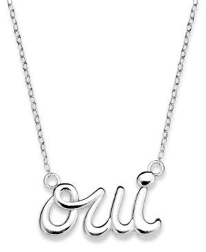 Studio Silver Sterling Silver Necklace, Oui Pendant