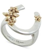 Lucky Brand Two-tone Flower Horseshoe Ring