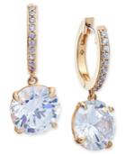 Kate Spade New York 14k Gold-plated Crystal And Pave Drop Earrings