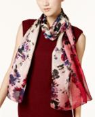 Vince Camuto Creeper Roses Silk Scarf