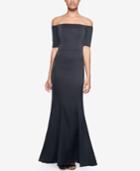 Fame And Partners Off-the-shoulder Satin Dress