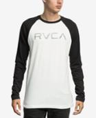 Rvca Men's Big Logo-print Raglan-sleeve T-shirt