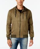 Sean John Men's Faux-suede Hooded Bomber Jacket, Only At Macy's