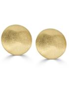Textured Button Stud Earrings In 14k Gold