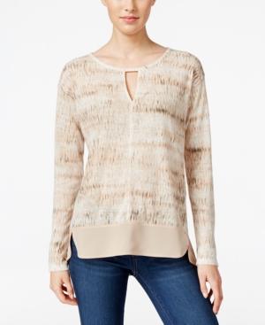 Calvin Klein Jeans Printed Keyhole Top