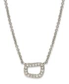 Eliot Danori Necklace, Rhodium-plated Pave Crystal Pendant Necklace
