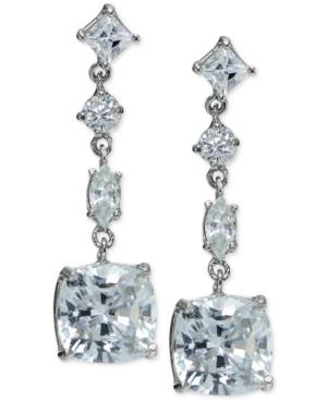 Giani Bernini Cubic Zirconia Linear Drop Earrings In Sterling Silver, Only At Macy's