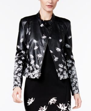 Yyigal Printed Faux-leather Moto Jacket, A Macy's Exclusive