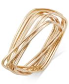 Thalia Sodi Gold-tone Interlocking Rectangles Bangle Bracelet, Only At Macy's