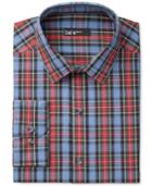 Bar Iii Men's Slim-fit Blue Tartan Dress Shirt, Only At Macy's