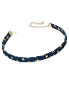 Inc International Concepts Gold-tone Denim Choker Necklace, Only At Macy's
