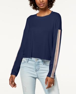 Ultra Flirt By Ikeddi Juniors' Striped Long-sleeve Top