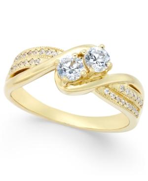 Diamond Two-stone Engagement Ring (1/2 Ct. T.w.) In 14k Gold Or 14k White Gold
